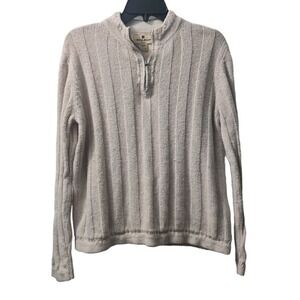 Woolrich 1/4 Zip Pullover Sweater Ribbed Knit Long Sleeve Casual Top M